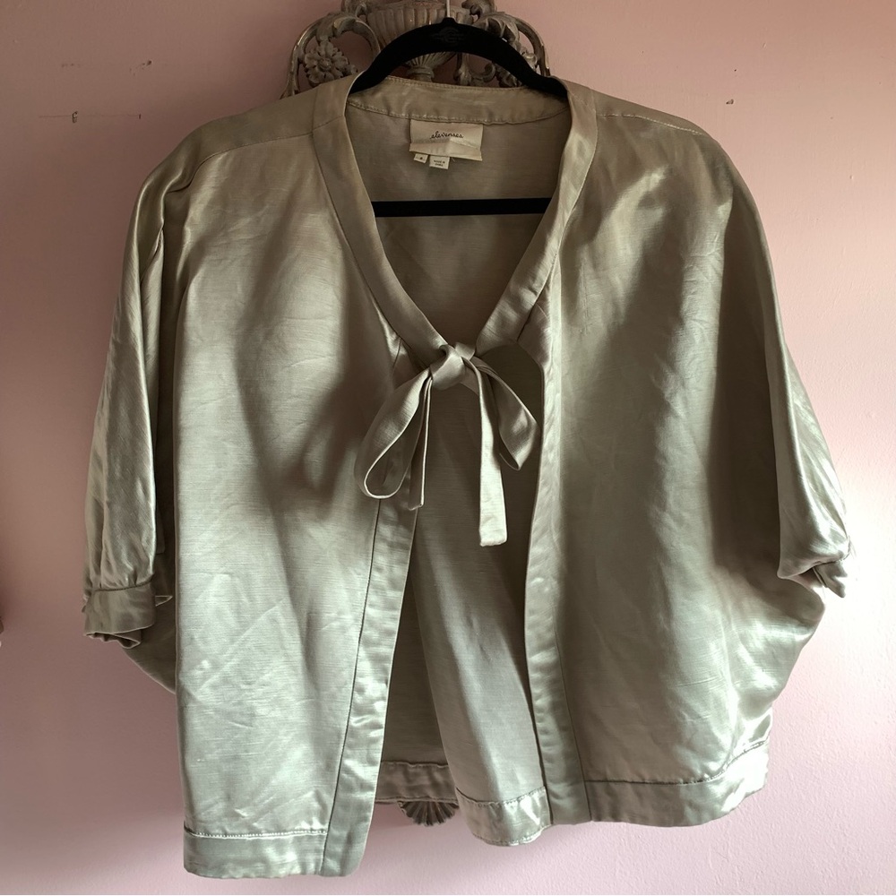 ELEVENSES Gold Satin Bolero Jacket